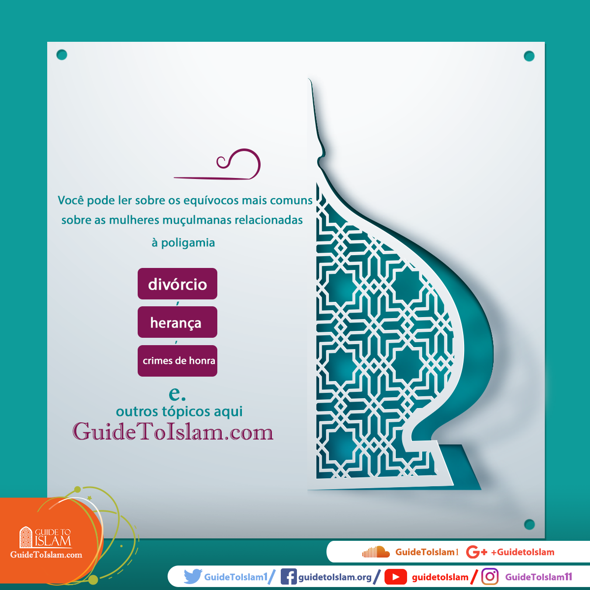 Você pode ler sobre os equívocos mais comuns sobre as mulheres muçulmanas