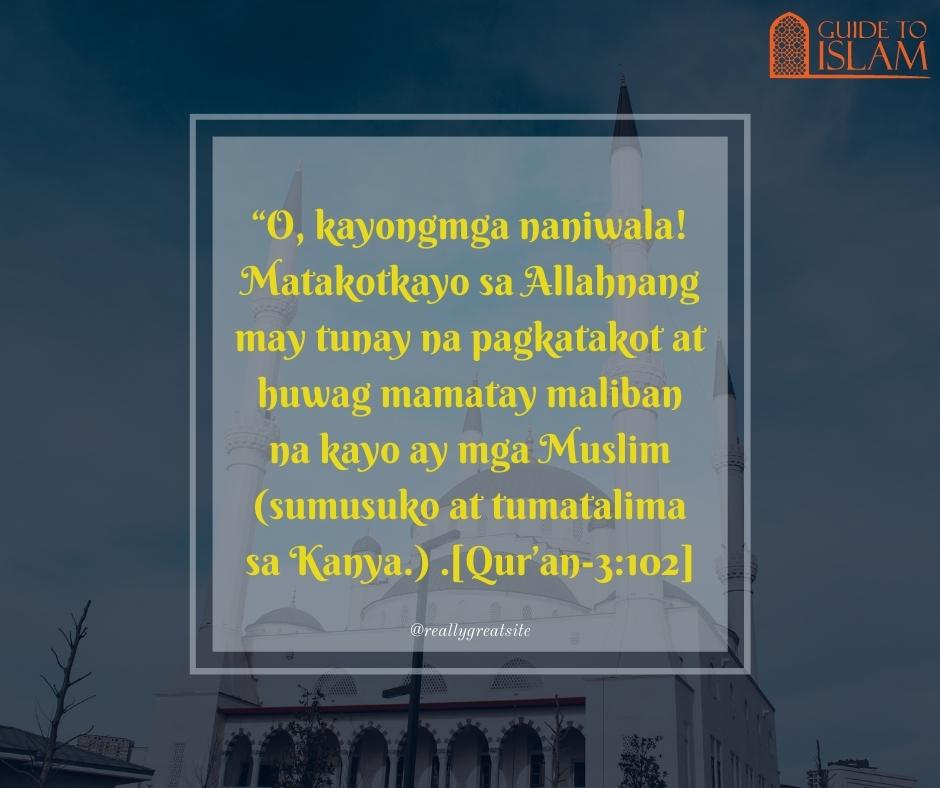 O,  kayong  mga  naniwala!  Matakot  kayo  sa  Allah ...
