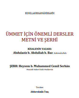 Ümmet İçin Önemli Dersler