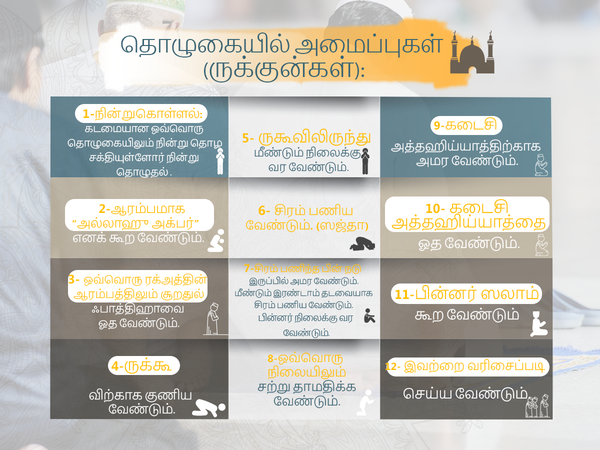 தொழுகையின் அமைப்புகள் (ருக்குன்கள்)