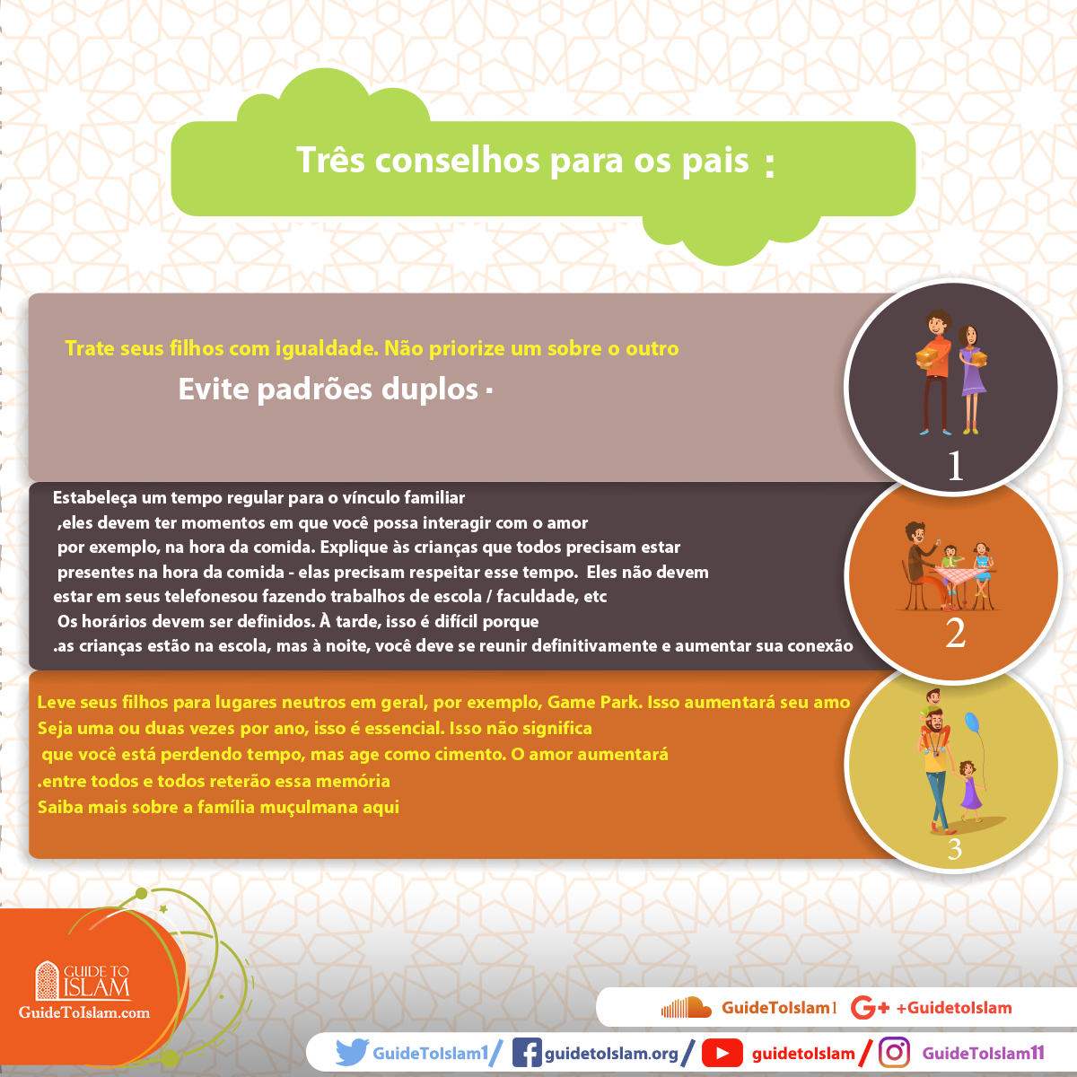 Três conselhos para os pais