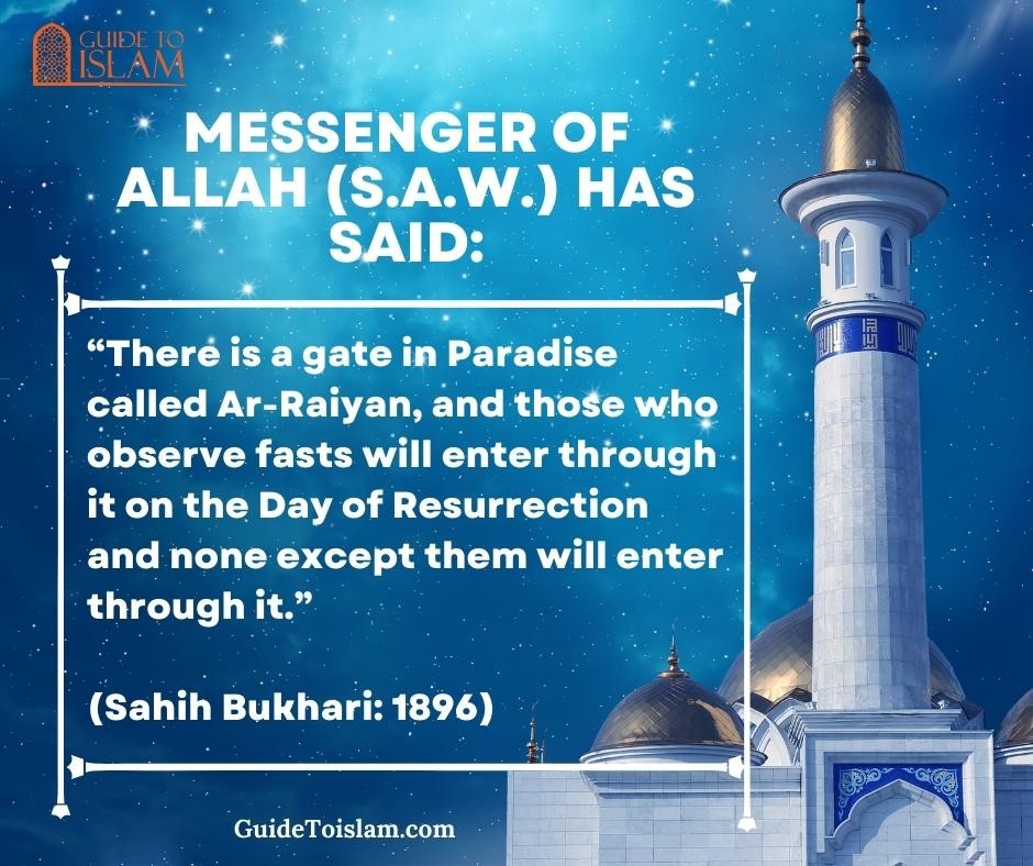 Special gate in Paradise for those who fast