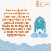 Islam is a religion that promotes social justice and human rights