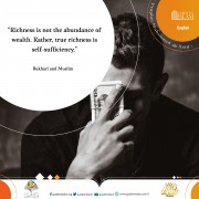 Richness is not the abundance of wealth