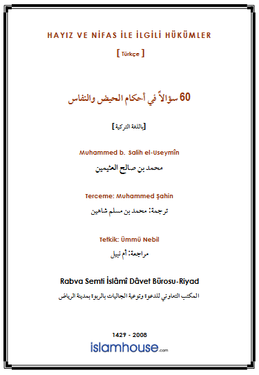 Hayız ve Nifas ile İlgili Hükümler