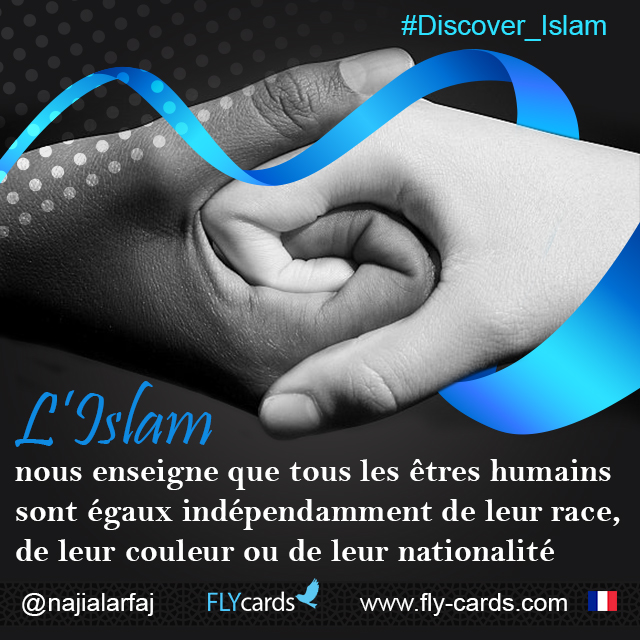 L’Islam Nous Enseigne Que Tous Les Êtres Humains Sont Égaux Indépendamment De Leur Race, De Leur Couleur Ou De Leur Nationalité.
