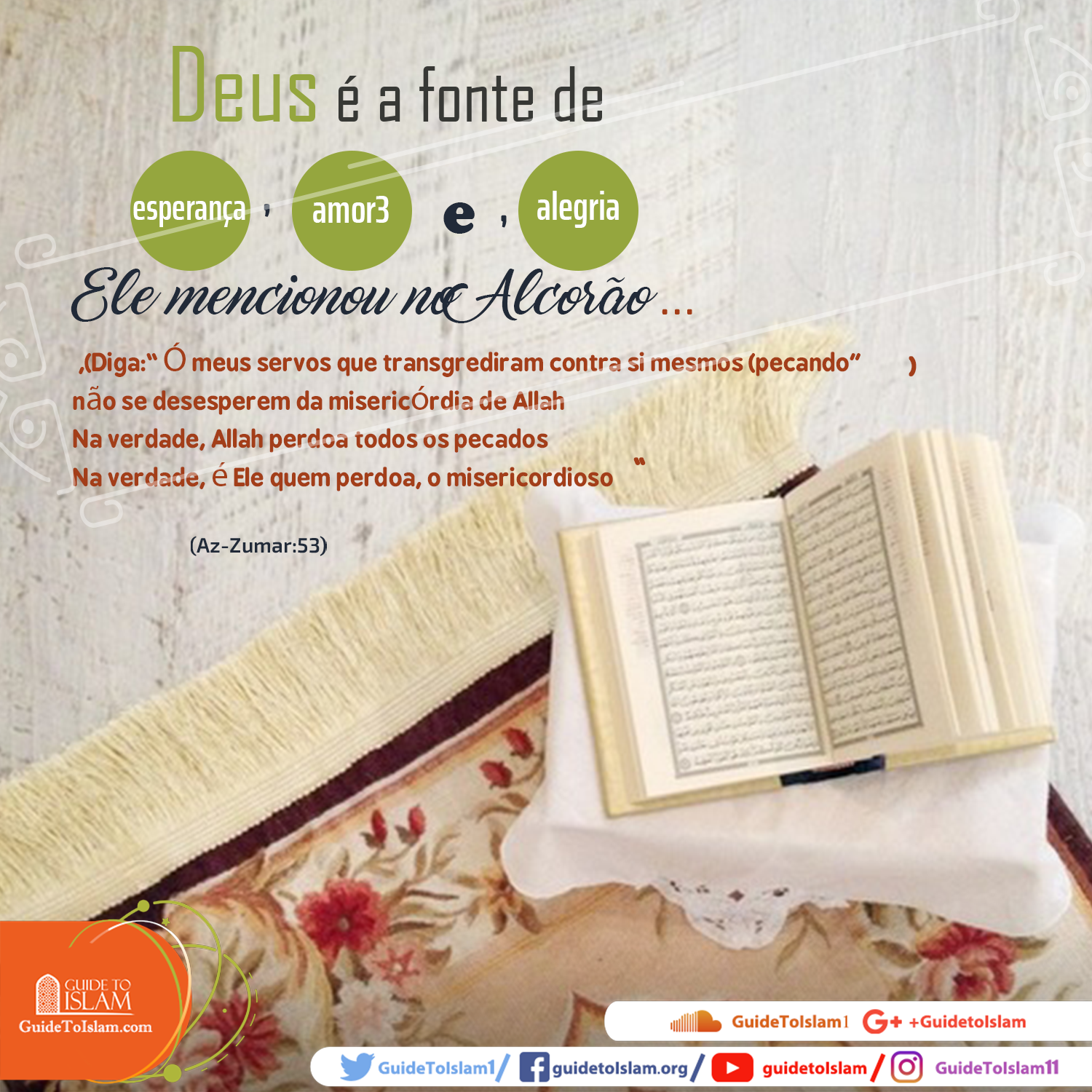 Deus é a fonte de esperança, amor e alegria