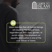 Islam teaches that all human beings are equal in the eyes of God