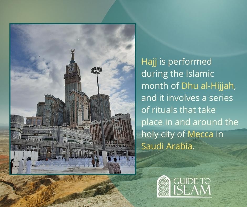 Hajj is performed during the Islamic month of Dhu al-Hijjah