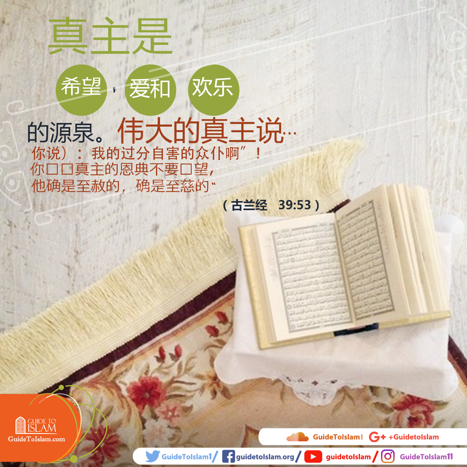 真主是希望、爱和欢乐的源泉。