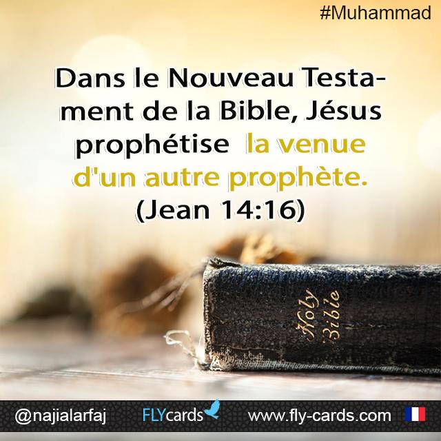 Dans Le Nouveau Testament De La Bible, Jésus Prophétise La Venue D'un Autre Prophète. (Jean 14:16)