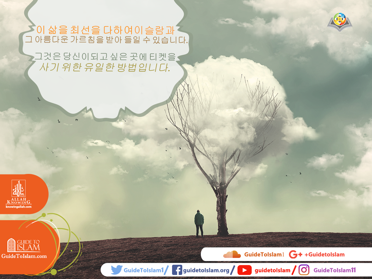 이 삶을 최선을 다하여 이슬람과 그 아름다운 가르침을 받아들일수 있습니다