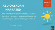 Fasting the day of Arafah