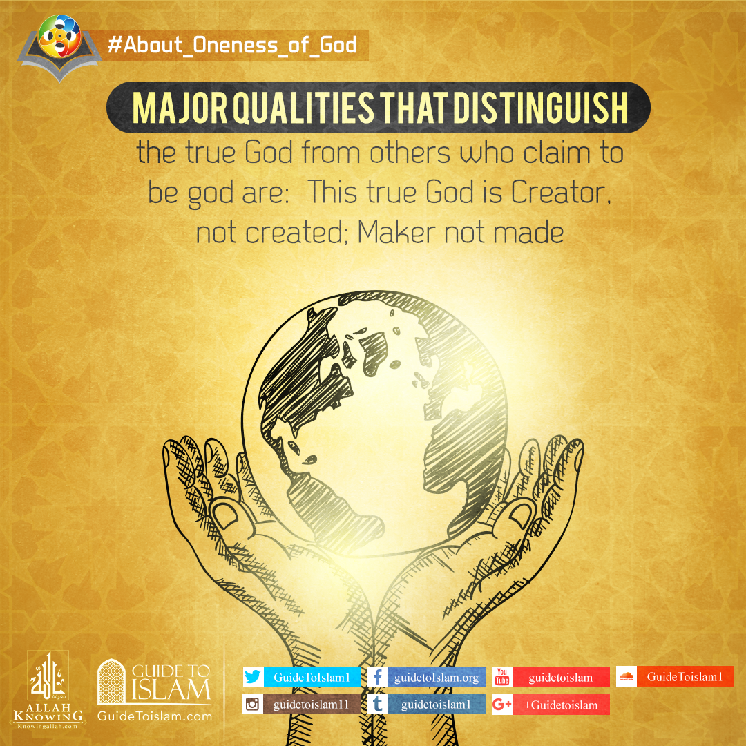 This true God is Creator,Maker not made