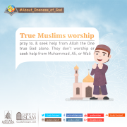 True Muslims Worship pray to , & seek help from Allah the One True God alone