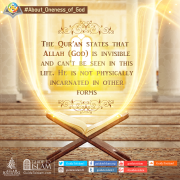 The Qur'an states that Allah (God) is invisible and can’t  be seen in this life