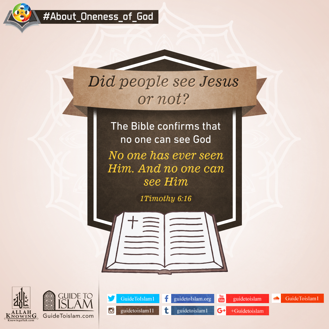 Did people see jesus or not?