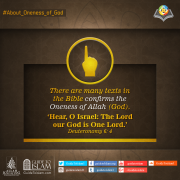 There are many texts in the Bible confirms the Oneness of Allah (God)