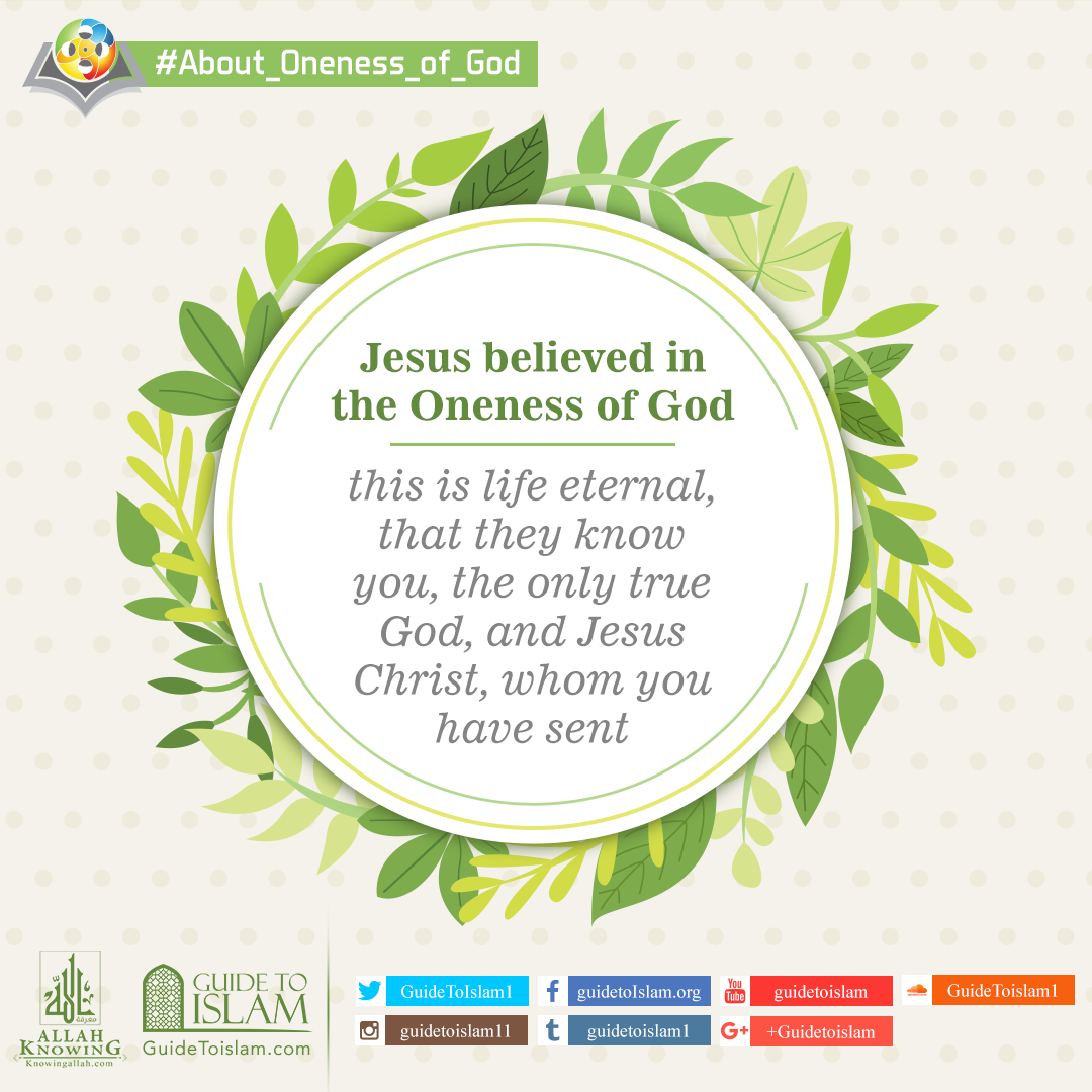 Jesus believed in the Oneness of God