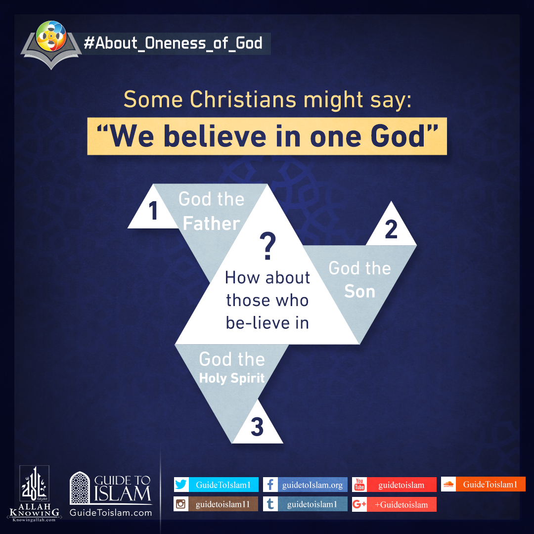Some Christians might say : “ “we believe in one God