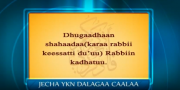 Dhugumaan shahiidummaa wareegama Rabbi kadhachuu