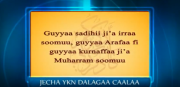 jia hundarraa guyyaa sadi sadih soomanuu - arafaatiifii - aashuuraa
