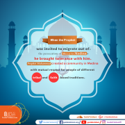 ​Prophet Muhammad created a community in Medina