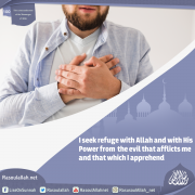 I seek refuge with Allah and with His Power from  the evil that afflicts me and that which I apprehend