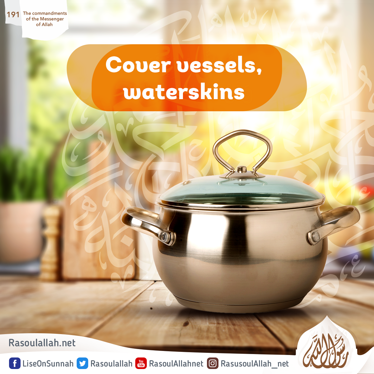 Cover vessels, waterskins …