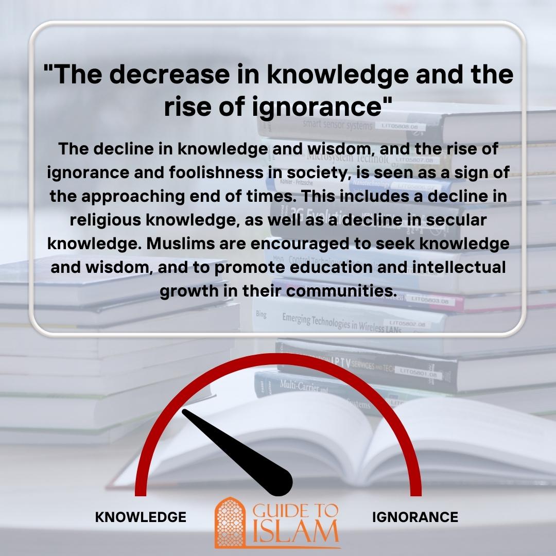 The decrease in knowledge and the rise of ignorance