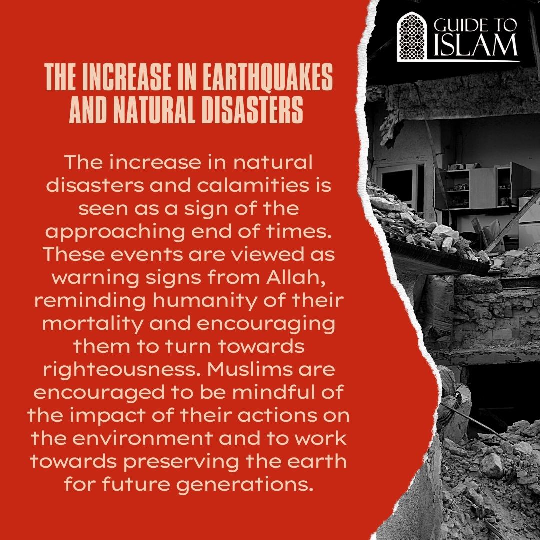 The increase in earthquakes and natural disasters