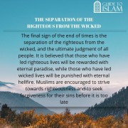 The separation of the righteous from the wicked