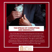 The spread of corruption and immorality